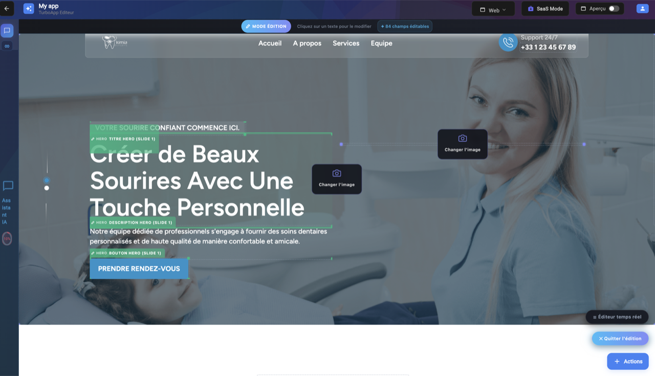 Éditeur site web TurboApp